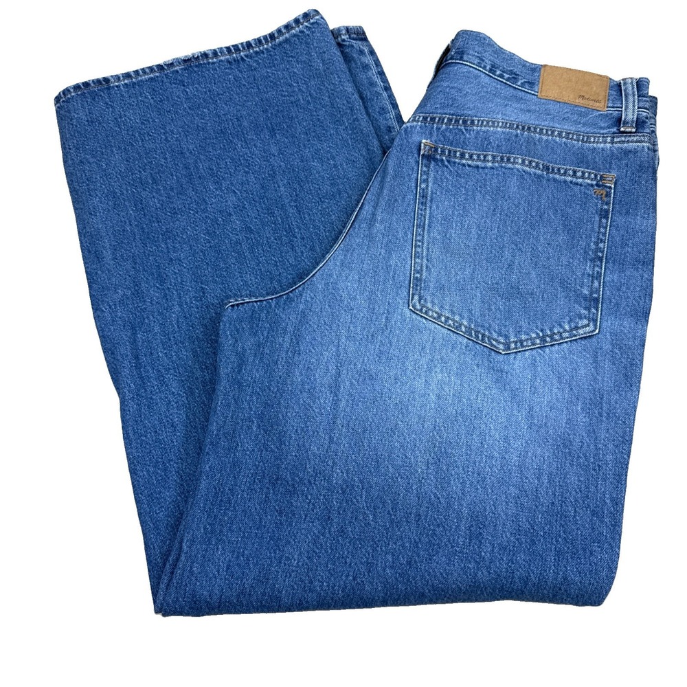 Madewell Jeans Women's 31 Measured 32 Super Wide Leg Blue Denim Cotton